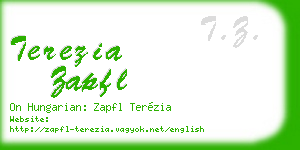terezia zapfl business card